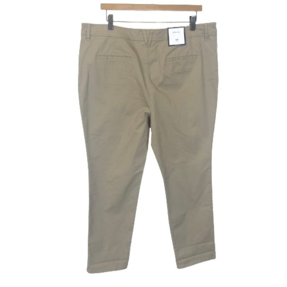 NWT Womens Petite Size 8 or 16 Charter Club Medium Khaki Slim Leg Chino Pants - Picture 3 of 3